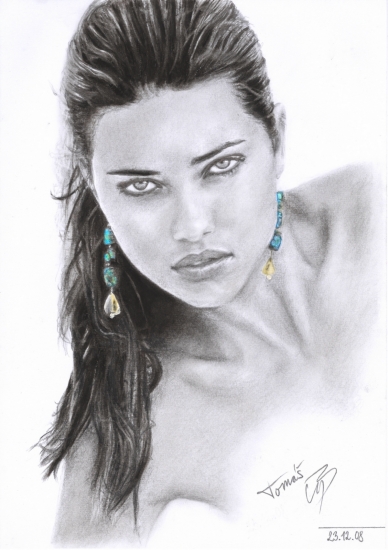 Drawing of Adriana Lima